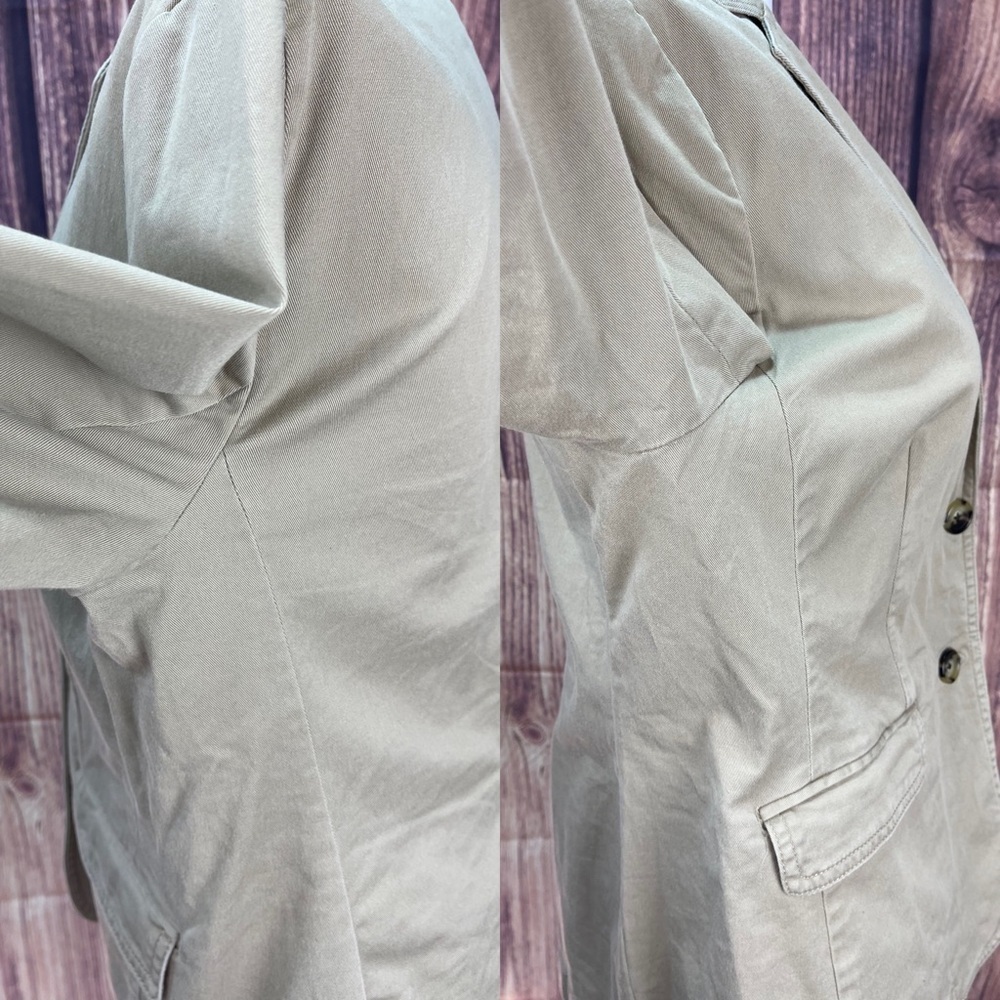 Talbots khaki colored cotton feel blazer jacket women’s size 10 - Picture 7 of 16